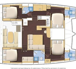 Catamaran KIWI PRYDE -  Layout