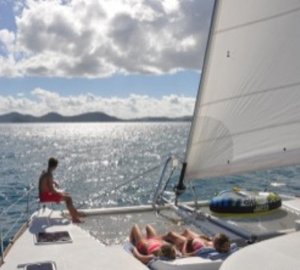 Catamaran NANA -  Relaxing onthe Trampolines