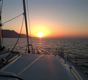 Catamaran OKEANOS -  At Sunset