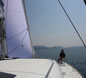 Catamaran OKEANOS -  Forward View