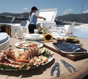 Champagne O Clock -  Al fresco Dining on Flybridge