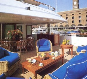 aft deck on Ilonka ex Christine