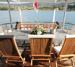 Classic Yacht SURUBIM -  Aft Deck Al Fresco Dining