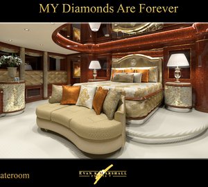 FB253 megayacht Diamonds Are Forever Master suite