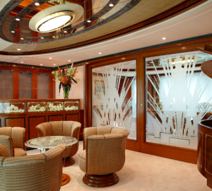 Feadship Super Yacht Lady Christine - Main Deck Lounge - Mini Deck Bar