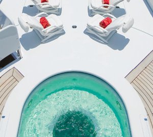 Glass bottom Spapool Motor Yacht Triumphant Lady