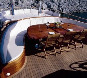 Gulet Eylul Deniz II (aka ED II) -  Aft Deck Dining
