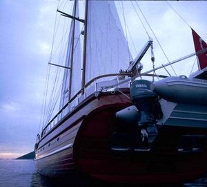 Gulet Eylul Deniz II (aka ED II) -  Aft View with tender