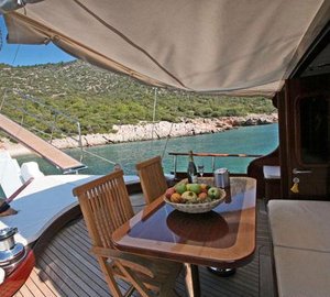 Gulet HAYAL 62 -  Aft Deck Dining