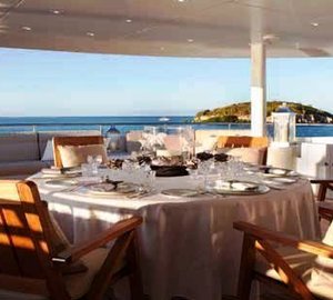 Heesen Motor yacht BLIND DATE Boat Deck Dining
