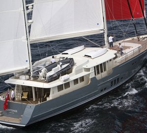 Hortense superyacht under sail