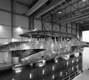 Hull and superstructure of the Project Azuro yacht