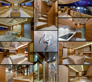 Interior of the new Maiora 27 same series as the Michela  Yacht