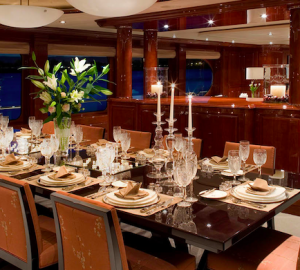 LADY JANET superyacht - ex Scott Free - Marathon - Dining
