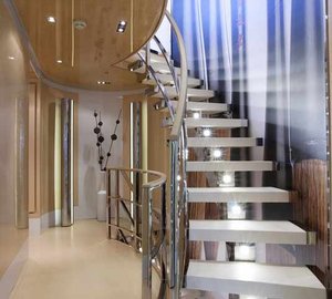 La Pellegrina superyacht - Staircase