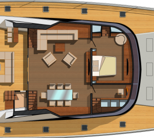 Latitude 88 Double Deck Yacht Main Deck
