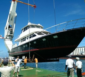 Launch of Hunt 80 Yacht - Image credit to Hunt Yachts