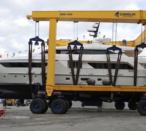 Launch of the Sanlorenzo SD122 superyacht Alchemist Too