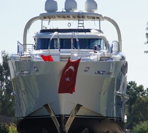 Launch of the newest Bronko I yacht - front view