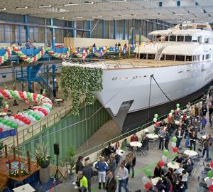 Launch of the Hampshire II superyacht