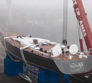 Launching of the Windfall superyacht