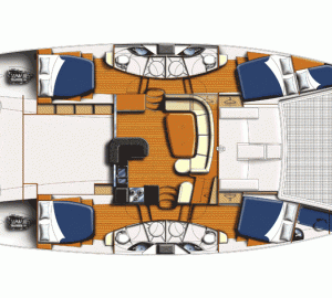 Leopard 46 - 4 cabin layout