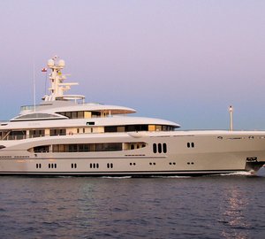 Lurssen-refitted 68m mega yacht Global (ex Kismet) - Photo by Giovanni Romero