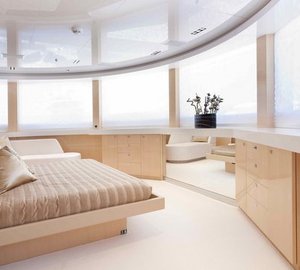 Luxurious cabins aboard superyacht La Pellegrina