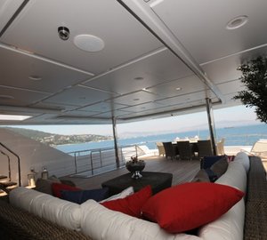 Luxurious exterior aboard motor yacht Azra