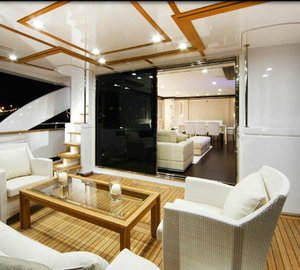 Luxurious exterior aboard the motor yacht Navetta 26