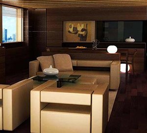 Luxurious interior on board Aicon Navetta 110 Superyacht