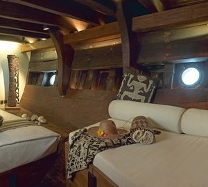 Luxury accommodation aboard phinisi yacht Silolona