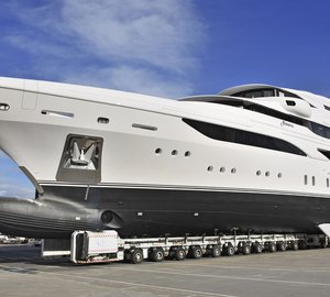 Luxury motor yacht Formosa at launch