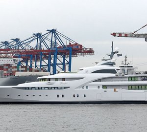 Luxury motor yacht GRACEFUL on the water