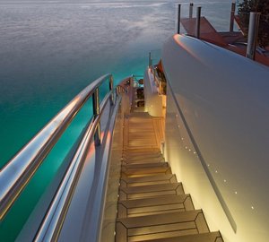 Luxury motor yacht Papi du Papi - Side Stairs - Photo Credits  Marc Paris