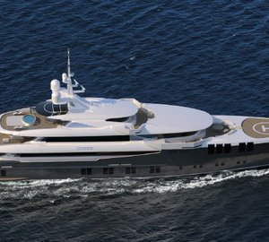 Luxury motor yacht ZENITH underway