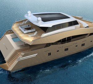 Luxury yacht 90 Sunreef Power - view from above