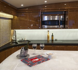 Luxury yacht Blank Check - Galley