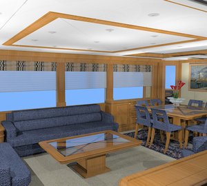 Luxury yacht D75 -Salon