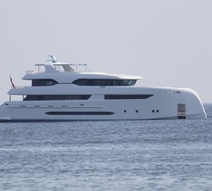 Luxury yacht ELADA on the water