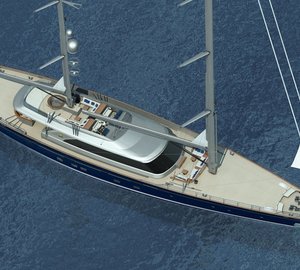 Luxury yacht Hull C.2232 - view from above