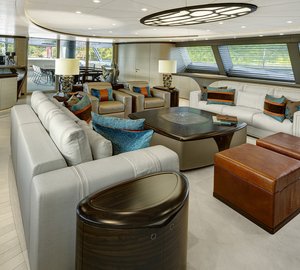 Luxury yacht MONDANGO 3 - Saloon Image by Chris Lewis