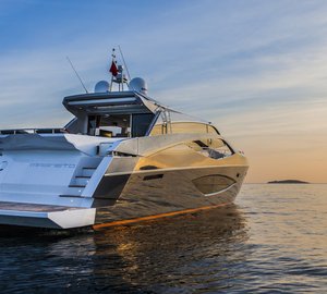 Luxury yacht Magneto - aft view