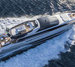 Luxury yacht Mythos from above - Photo by Alberto Cocchi