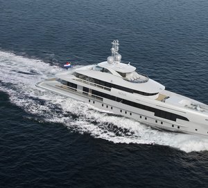 Luxury yacht NOVA from above