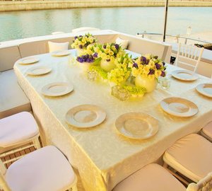 Luxury yacht SAFWA - dining