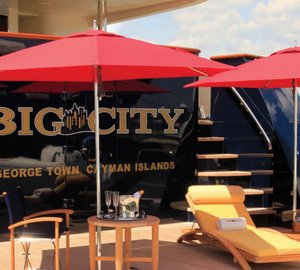 Luxury yacht Waku (ex Big City) -Aft View