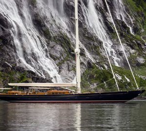 Luxury yacht Wisp - side view - Photo by Cory Silken