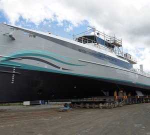 Luxury yacht support vessel Umbra ready to be re-launched