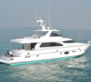 Luxury motor yacht Wild Duck aft view